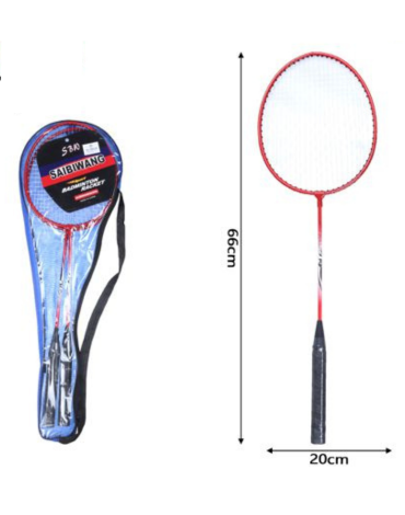 4 Set de Raquetas Badminton. Medida: 66 cm aprox. (1 Set : 2 PCS)