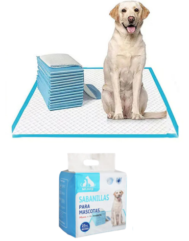3 Set de Sabanillas para Mascota.Medida: 60  x 60 cm aprox.(1 Set Trae: 25 PCS)