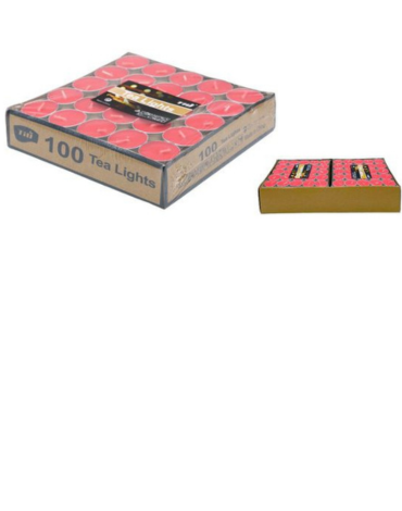 4 Set de Velas de Te Rojas. (1 Set Trae : 100 PCS)