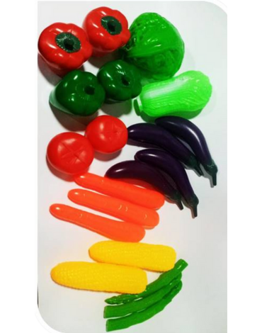 6 Set de Verduras Medidas: 30 x 25 x 25 cms. (1 Set Trae 20 PCS)