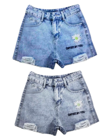 Short Jeans de Dama sin Elastico x 12 Unidades Tallas: M - L - XL - XXL