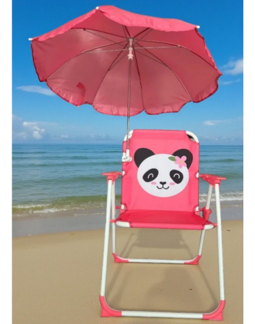 Silla Plegable para Niño(a) con Sombrilla Modelos Surtidos  x 4 Unds.