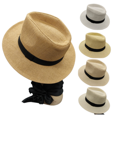 Sombrero de Dama Clásico Panamá x 6 Unds. Medidas: 58 cm aprox