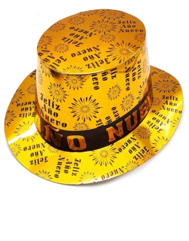 Sombrero de Cartón Dorado Año Nuevo x 6 Unds.