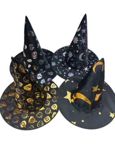 Sombrero Bruja de Halloween Modelos Surtidos x 6 Unds.