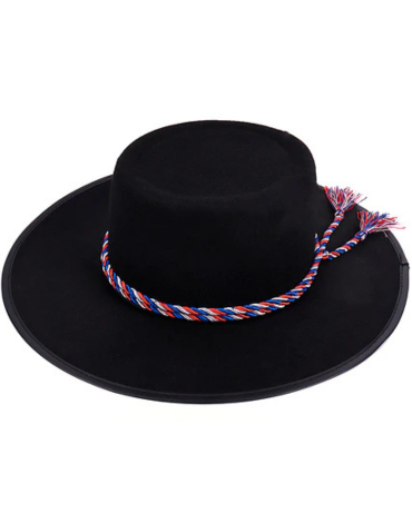 Sombrero Huaso Negro x 12 Unds.Medida: 8 x 29 x 31cm aprox.