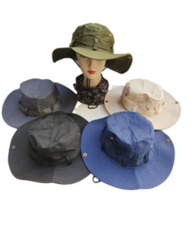 Sombrero Safari Liso (Elegir Color) x 12 Unds