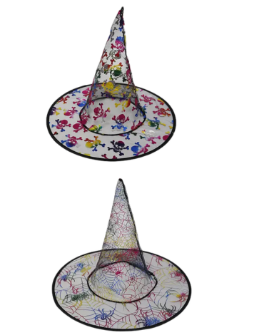 Sombrero de Bruja Halloween Modelos Surtidos x 12 Unds.Medida:38 cm aprox.