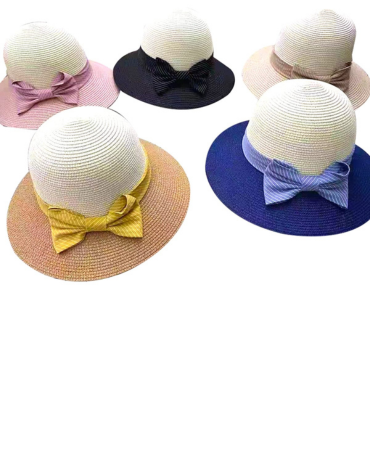 Sombrero de Dama Poliéster Colores Surtidos x 12 Unds.