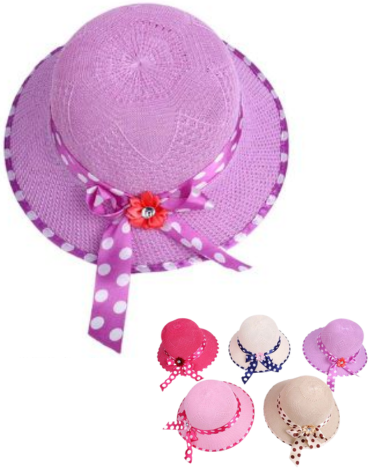 Sombrero de Mujer Colores Surtidos x 12 Unds.Medida: 56 x 6 x 15 cm aprox.