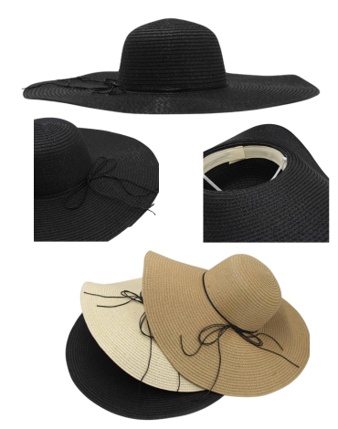 Sombrero Rafia ala Ancha x 12 Unds.