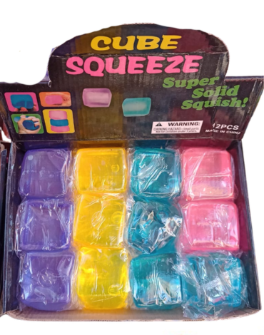 Squishy Cubo de Gel Colores Surtidos x 12 Unds.