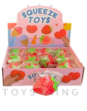 Juguetes Squishy  de Frutilla x 12 Unds.