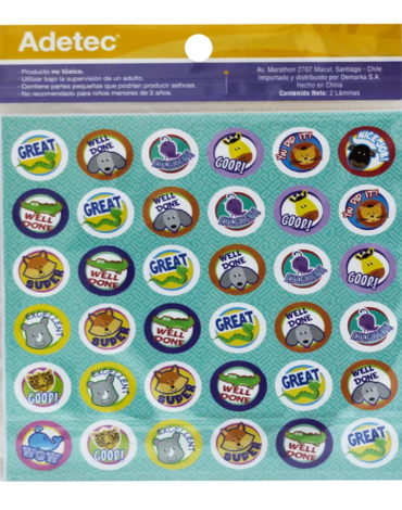 6 Set de Stickers Motivacionales en Ingles (1 Set Trae 2 PCS)
