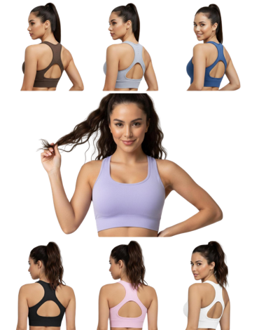 Sujetador Deportivo Colores Surtidos x 6 Unds.Talla: S / M - M / L