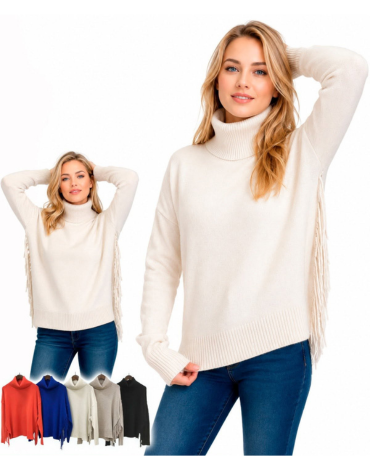 Sweater de Mujer con Flequillos Colores Surtidos x 12 Unds. Talla: S / M - L / XL