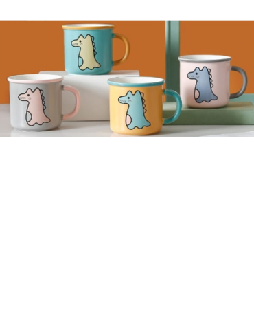 Tazas de Cerámica Dino Modelos Surtidos x 4 Unds. Medidas: 350 ML