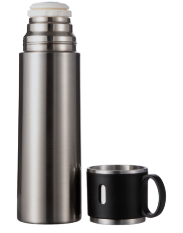 Termo de Acero Inoxidable con Taza (Elegir Color) x 4 Unds. Medida: 500 ml aprox.
