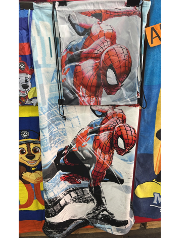 Toalla de Microfibra con Mochila x 6 Unds. Medida: 70 x 140 cm aprox