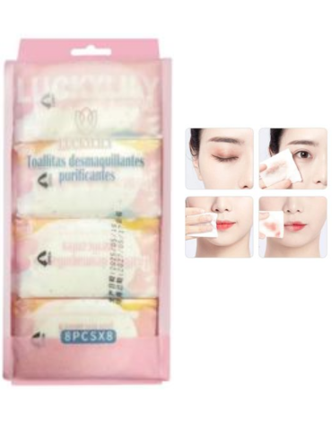 6 Set de Toallas Desmaquillantes Purificantes (1 Set Trae 8 PCS)