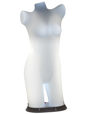 Maniquí Torso Plástico Duro Mujer con Luz x 1 Unds.
