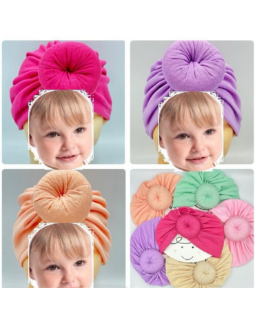Turbante de Bebé Colores Surtidos x 12 Unds.