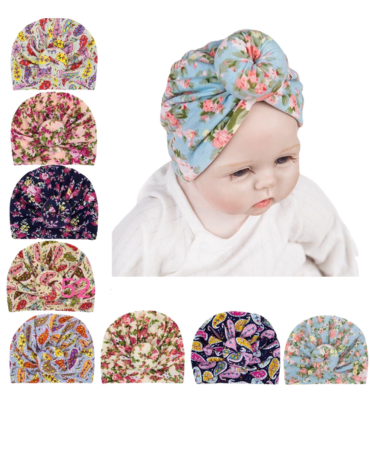 Turbante de Bebe Colores Surtidos  x 12 Unds.