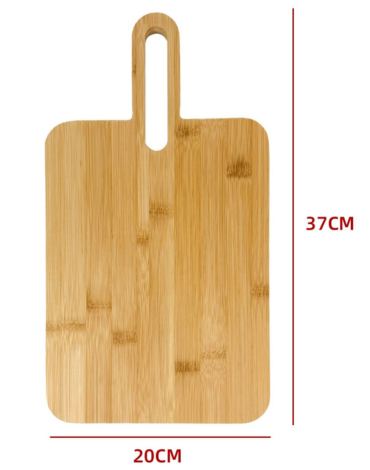 Tabla de Bambú con Mango x 3 Unds. Medida: 37 x 20 cm aprox.