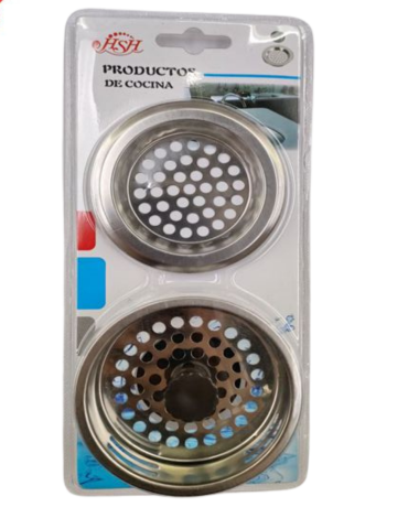 12 Set de Blíster Plástico Tapón Filtrados Desagüe.(2 PCS)