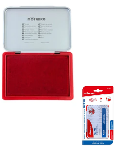 Tapón Almohadilla de Tinta Rojo x 6 Unds.