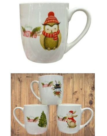 Taza de Navidad de Cerámica Modelos Surtidos x 48 Unds.