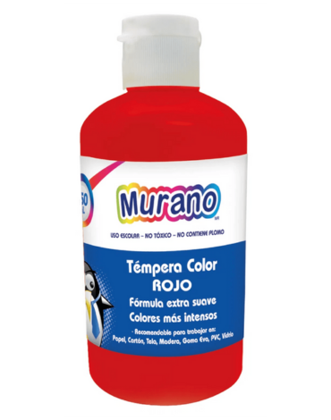 Frasco de Tempera Murano x 3 Unds. Peso : 250 ML