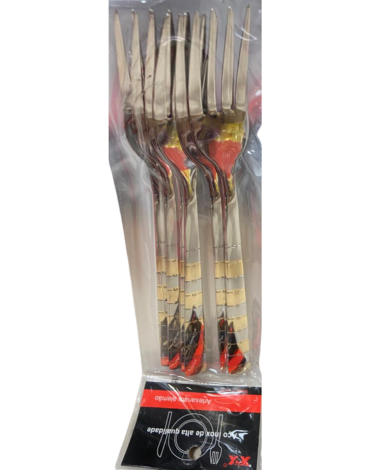 4 Set de Tenedor de Metal (1 Set trae :6 PCS)