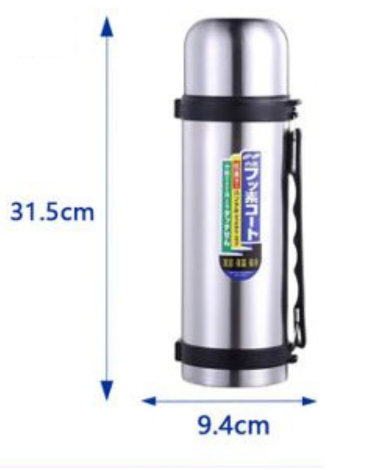 Termo Metálico de 1500 ml x 4 Unds. Medida: 31.5 x 9.4 cm  aprox.