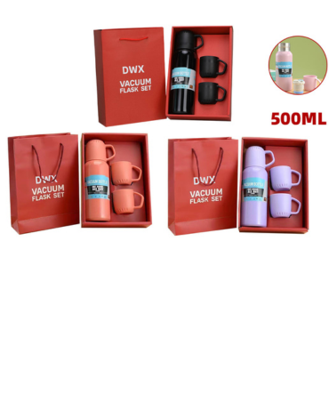 Termo para Agua Caliente Inoxidable 2 Tazas  500 ML x 3  Unds.