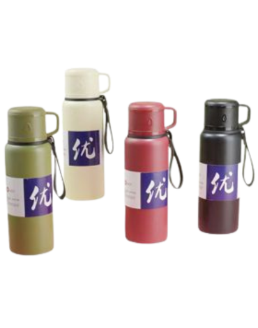 Termo para Agua Colores Surtidos x 4 Unds. Medida: 600 ml aprox.