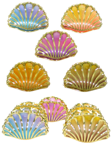Tiburón Concha Colores Surtidos x 24 Unds.Medida: 4 x 6 cm aprox.