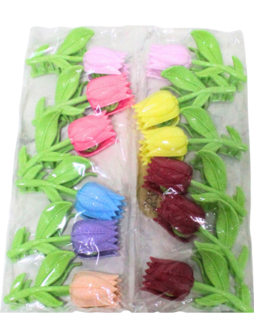 Tiburón Tulipán Colores Surtidos x 12 Unds.Medida: 5 x 11 cm aprox.