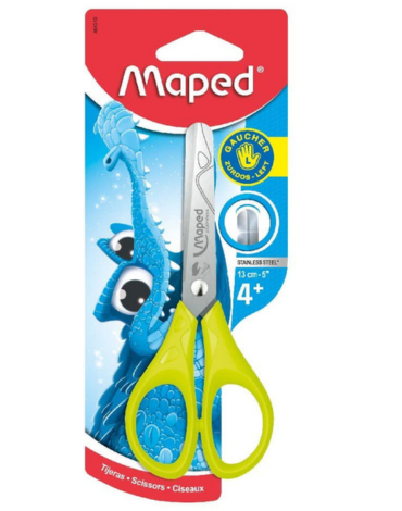 Tijera Escolar para Zurdos Maped x 12 Unds. Medidas: 13 cm aprox