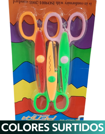 6 Set de Tijeras Zig Zag (1 Set Trae 3 PCS)