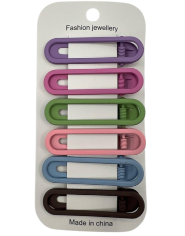 36 Set de Pinches de Metal Colores Pastel Surtidos.(1 Set Trae:6 PCS)