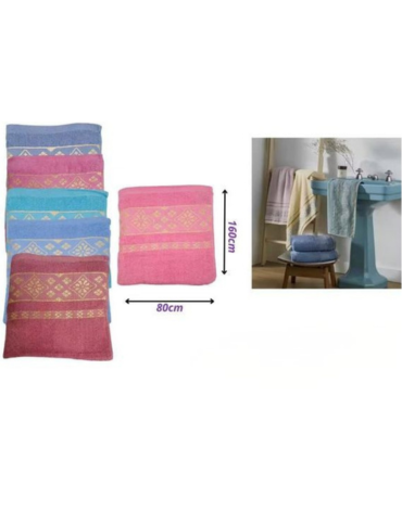 Toalla de Baño Colores Surtidos x 12 Unds. Medida: 80 x 160 cm aprox.