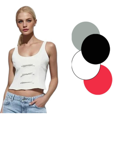 Top Elasticado Colores Surtidos x 12 Unds.Talla: S / M - M / L - L / XL