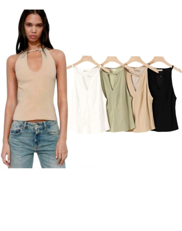 Top Elasticado Colores Surtidos x 12 Unds.Talla: S / M - M / L - L / XL