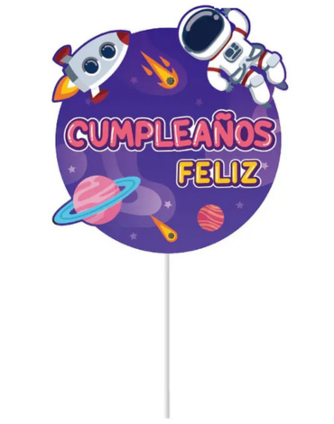 Topper para Torta Astronauta x 12 Unds.