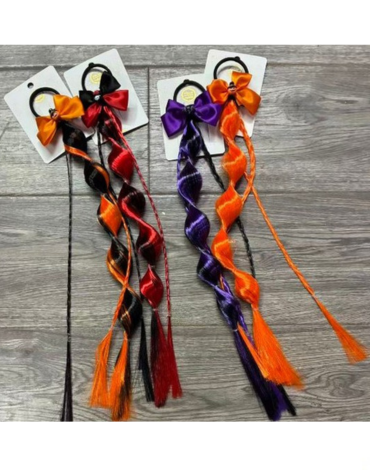 Trenza Lazo de Halloween Colores Surtidos x 12  Unds.
