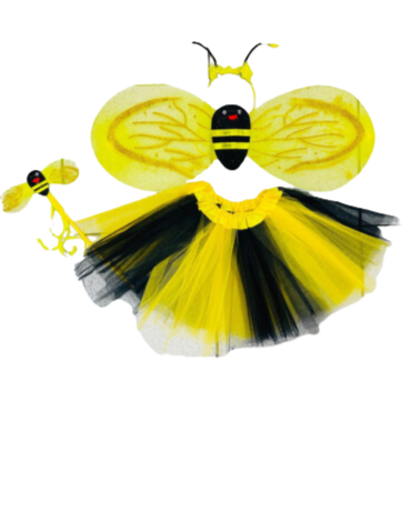 4 Set Disfraz de Tutu Abeja para Niñas (1 Set Trae: 3 PCS)