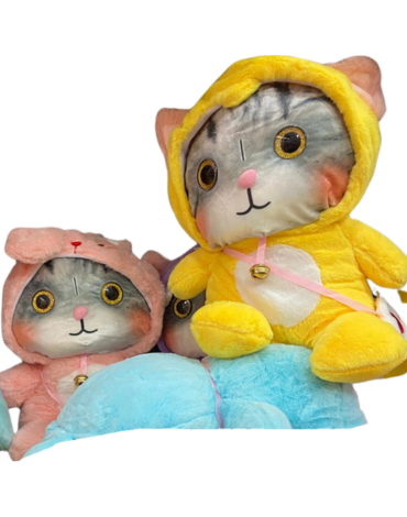 Peluche de Gato Colores Surtidos x 3 Unds. Medida: 30 cm aprox.