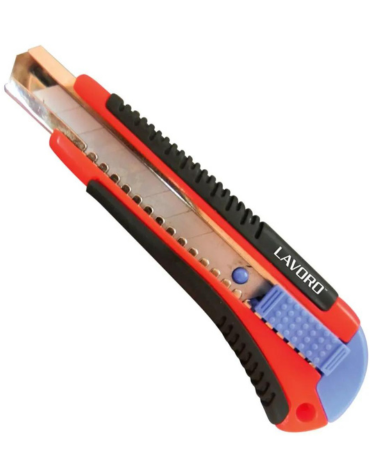 Cuchillo Cartonero Grande Bloqueo Automático Lavoro x 3 Unds