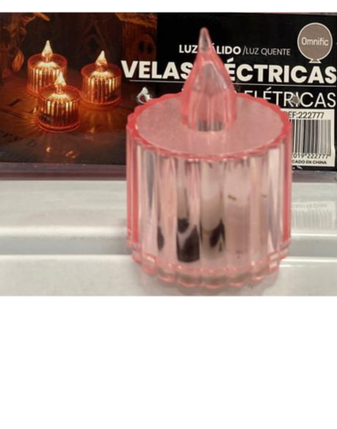 Vela Led  Acrílica  con Pila  x 24  Unds. Medida : 3 x 4 cm aprox